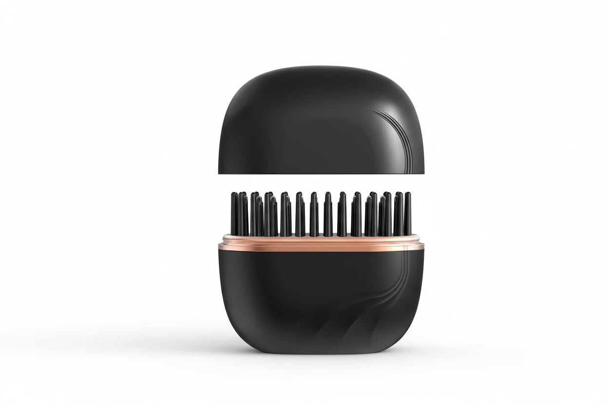 Mini Electric Heating Hair Straightener Brush Portable Rechargeable Cordless Hair Straightener Comb Hairdressing Tool