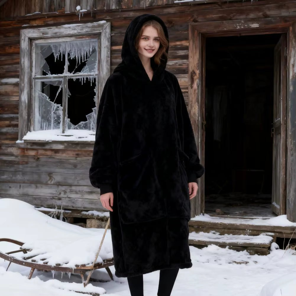 3 Heat Settings Wearable Heated Blanket Flannel Sherpa Heated Blanket Heated Sweatshirt Women Men Electric Heating Wrap Hoodie