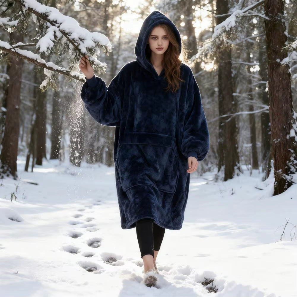 3 Heat Settings Wearable Heated Blanket Flannel Sherpa Heated Blanket Heated Sweatshirt Women Men Electric Heating Wrap Hoodie