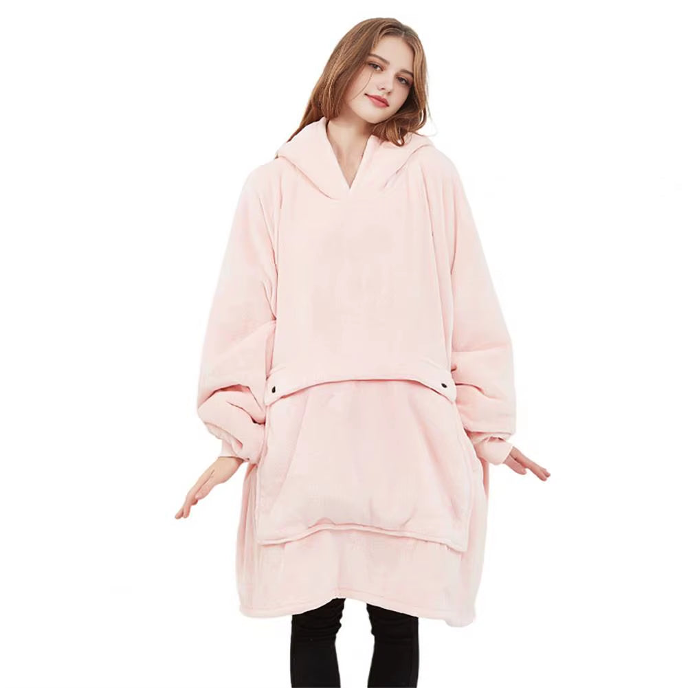 3 Heat Settings Wearable Heated Blanket Flannel Sherpa Heated Blanket Heated Sweatshirt Women Men Electric Heating Wrap Hoodie