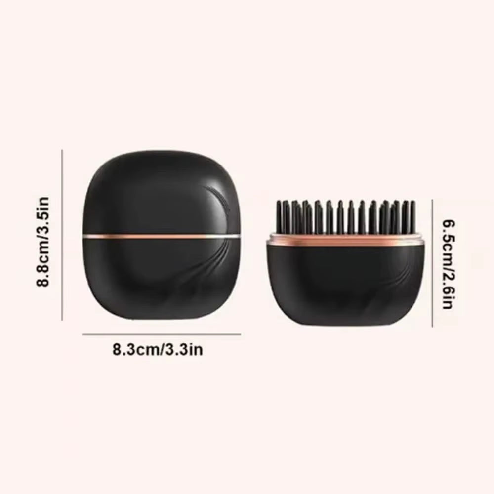 Mini Electric Heating Hair Straightener Brush Portable Rechargeable Cordless Hair Straightener Comb Hairdressing Tool